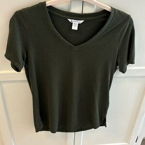 Athleta Top Size Small Dark Olive Green Top